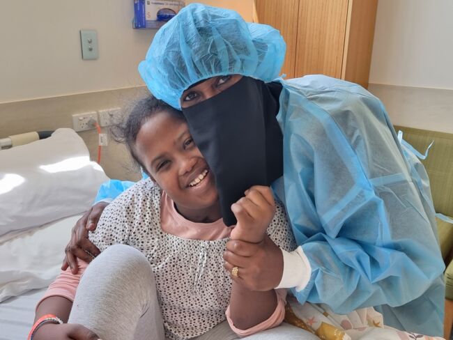 Aisha and mum – dental help at Braemar Charitable Trust