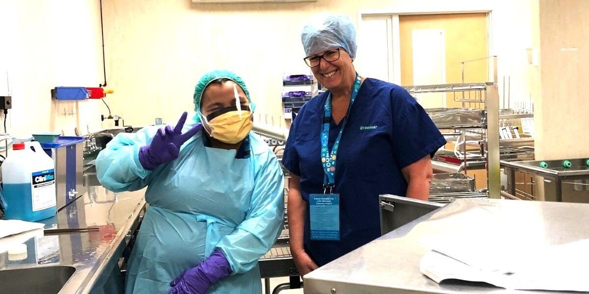 Braemar Charitable Trust Manager Paula Baker (right) onsite during the Free Community Surgery Day