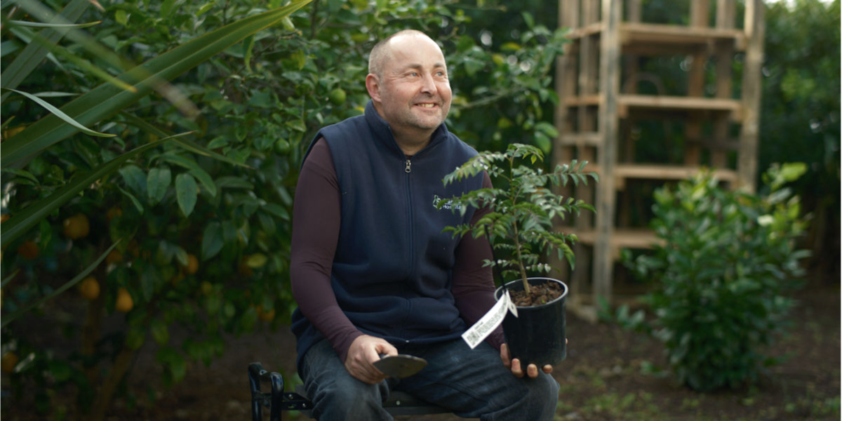 Brendon Rose has found his happy place as a gardener at Braemar Hospital