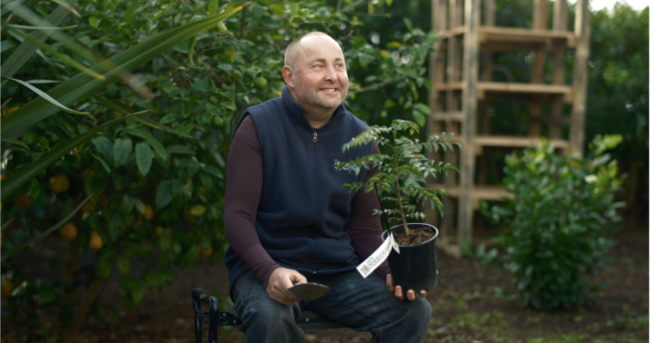 Brendon Rose has found his happy place as a gardener at Braemar Hospital